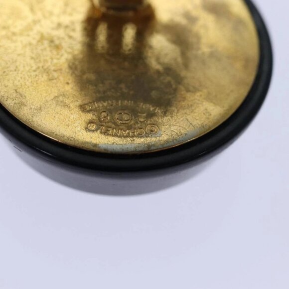 AUTHENTIC CHANEL COCO Mark Earring metal Gold CC - Picture 13 of 16
